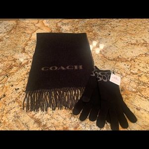 COACH Scarf and Glove Set